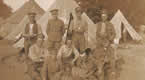Lance Corporal T.J. Quevatre (back row 2nd from left) and Comrades, Bourne Park, Canterbury